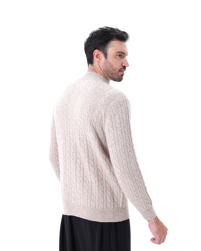 Kaschmirpullover mit halbem Reißverschluss – milano®