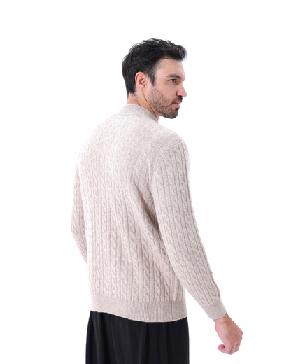 Kaschmirpullover mit halbem Reißverschluss – milano®
