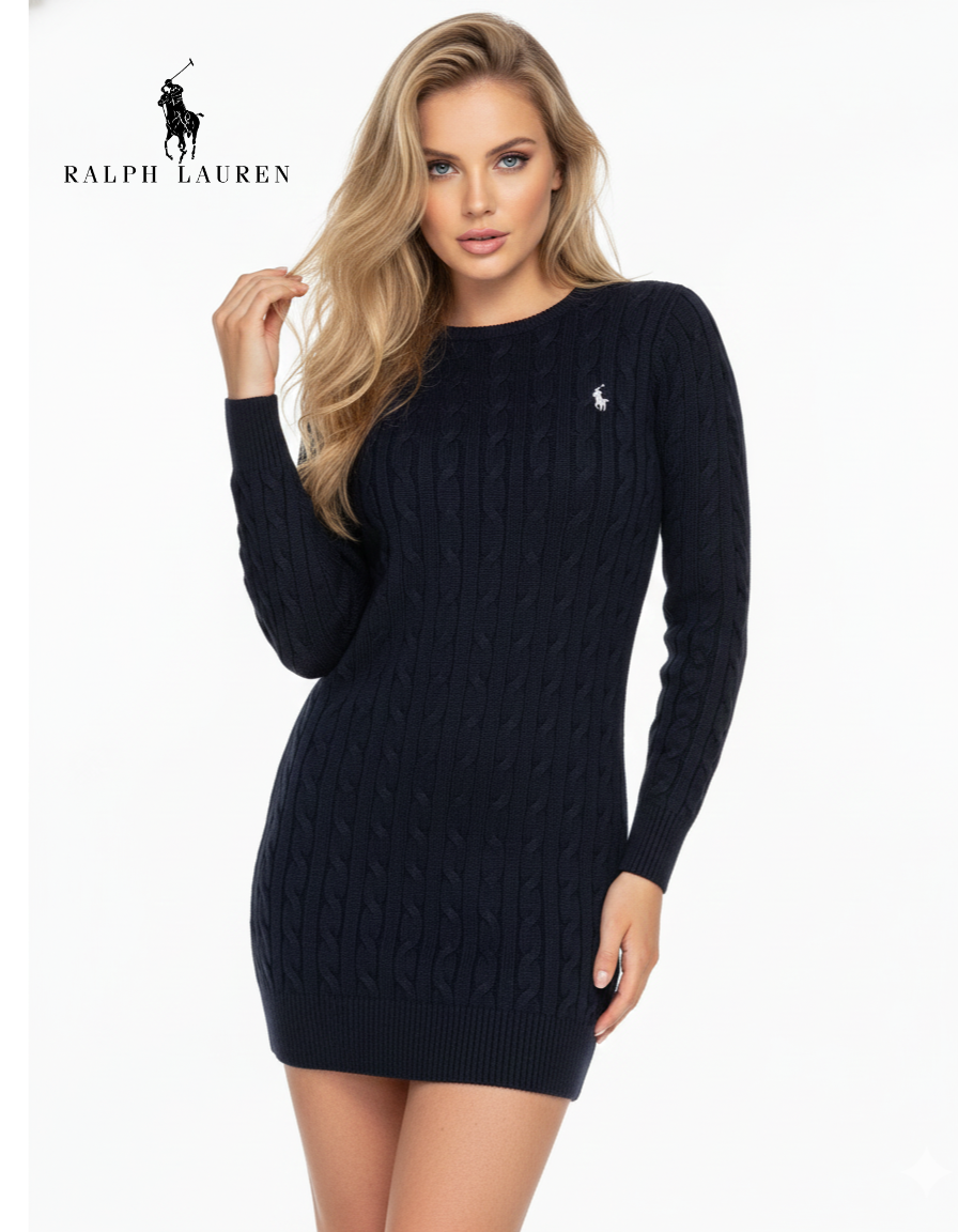 Damen Cable Knit Jumper Dress R&L® | Limited Edition
