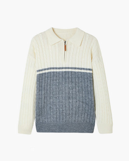 Pullover mit Reißverschluss aus 100 % Premium-Wolle - Milano®