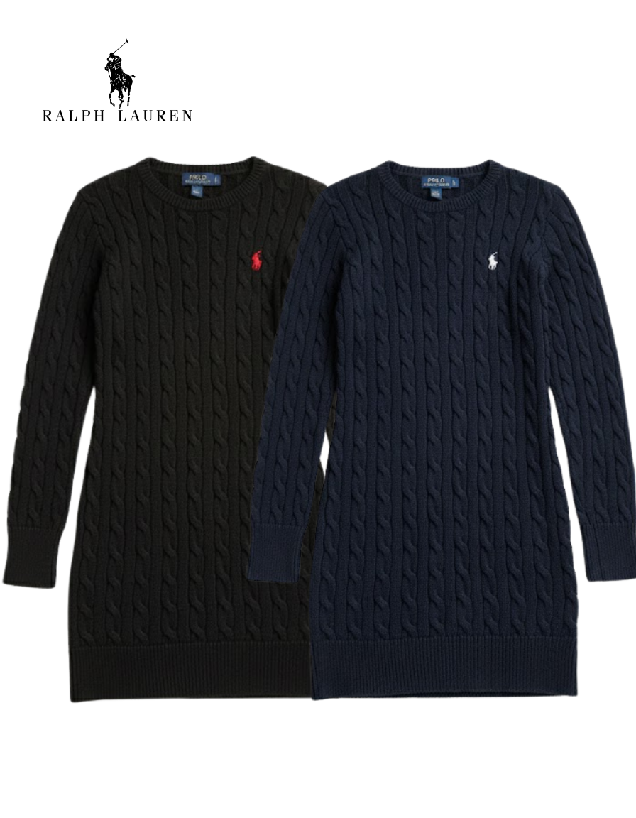 Damen Cable Knit Jumper Dress R&L® | Limited Edition