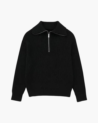 Gestreifter Pullover mit Reißverschluss - Milano®
